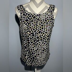 Calvin Klein Black and White Patterned Tank Top